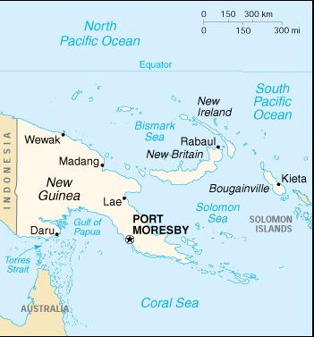 Papua New Guinea Map Fig. 1