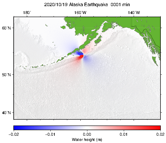 Fig.3 Animation of tsunami propagation
