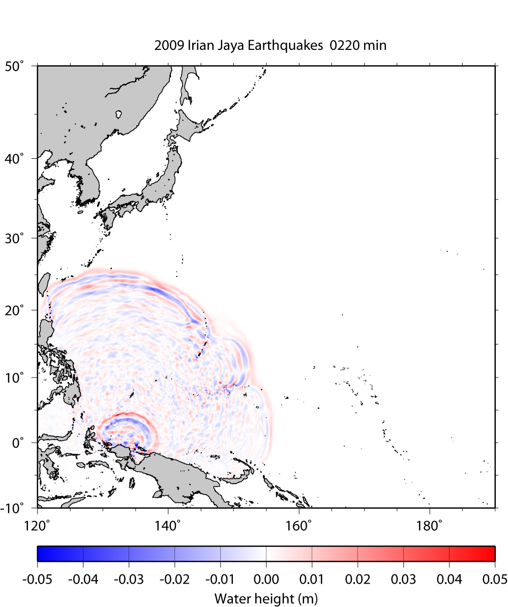 Fig.3 Tsunami propagation