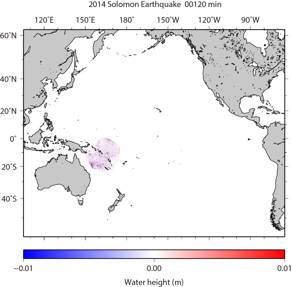 Fig.3 Tsunami propagation