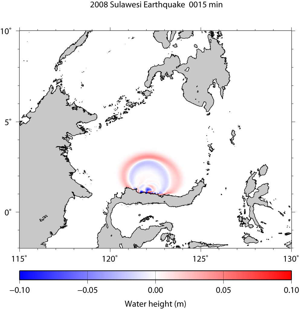 Fig.3 Tsunami propagation