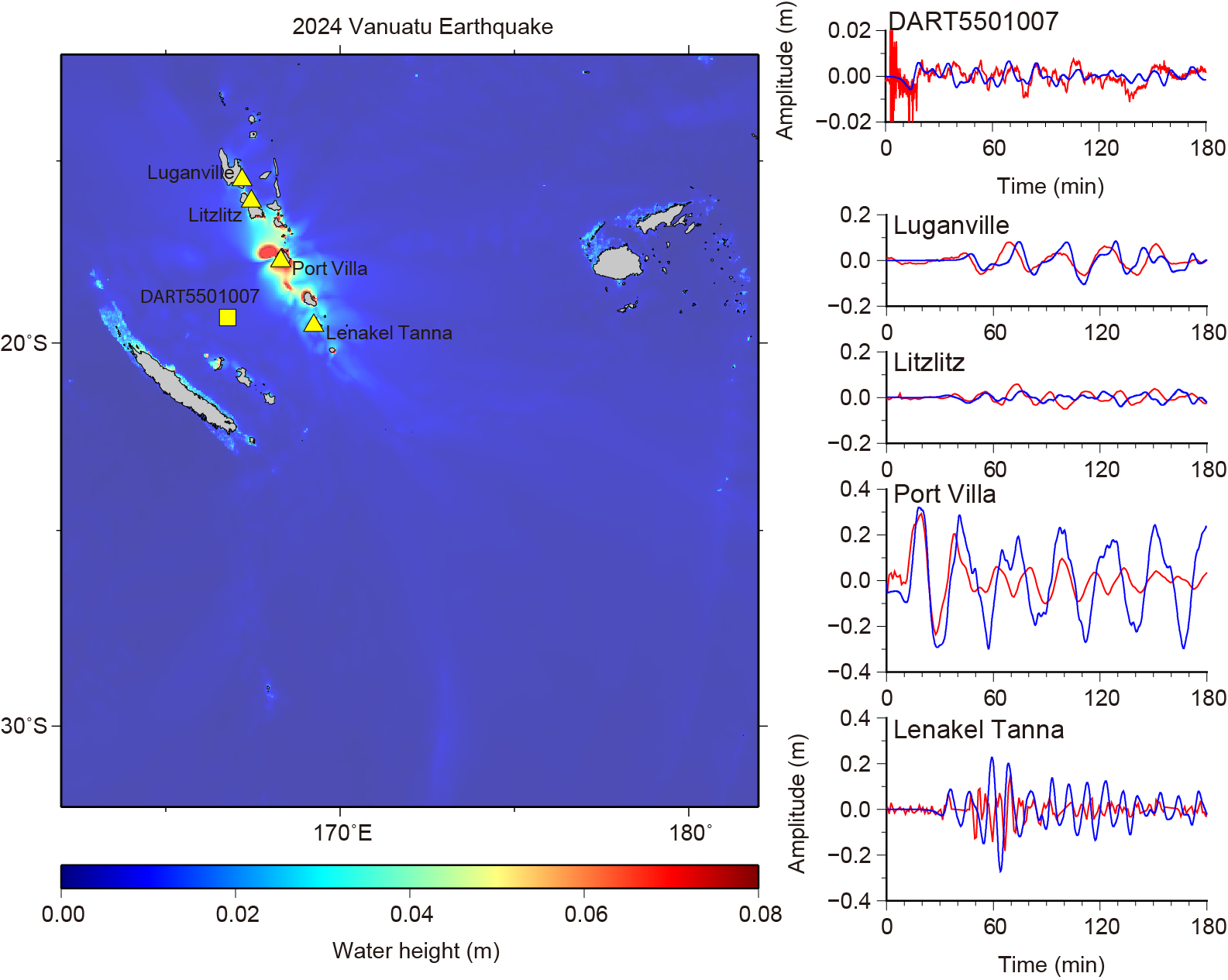 Fig.2 Maximum Height of Tsunami