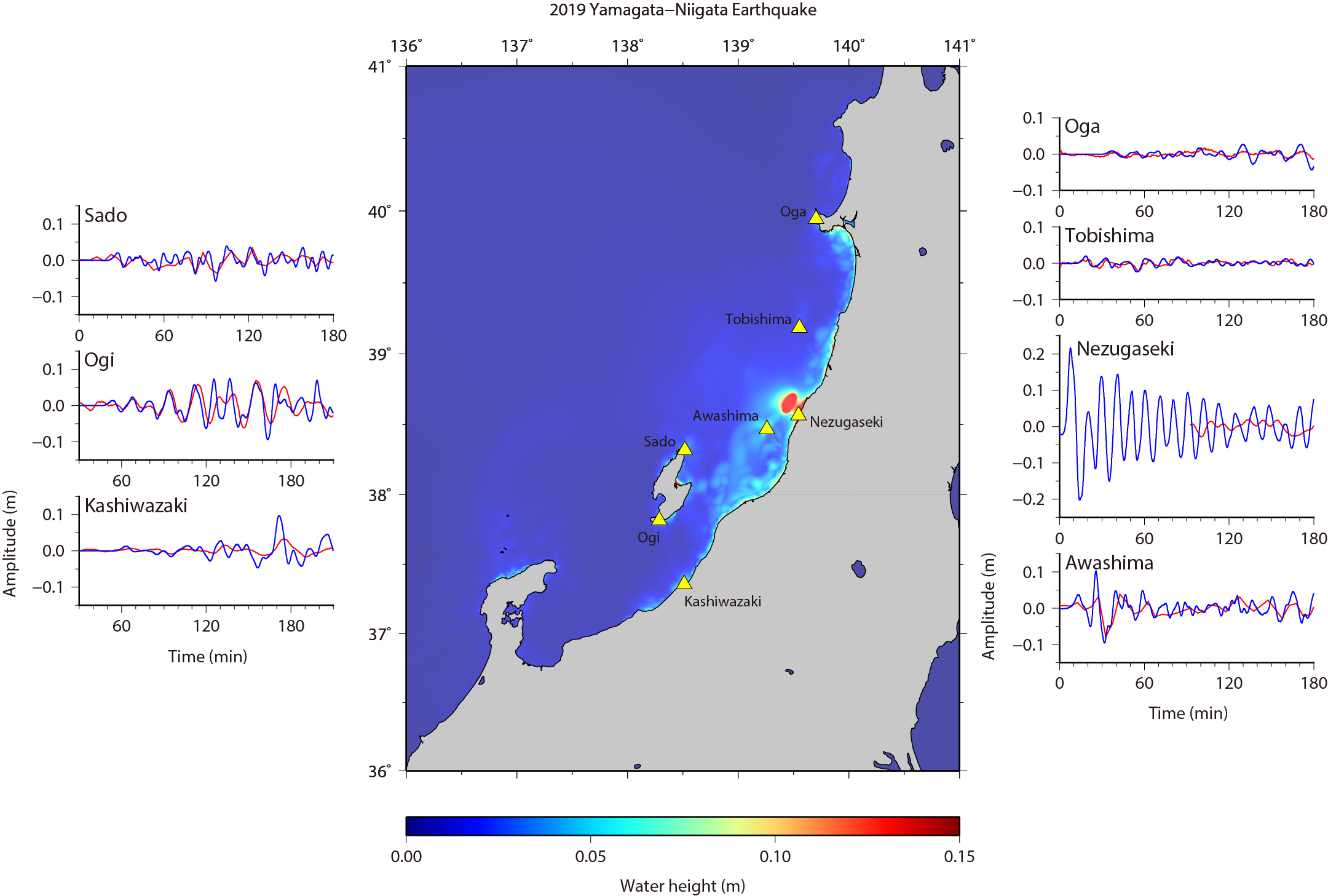 Fig.3 Maximum Height of Simulated Tsunami